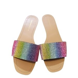 RAINBOW Shoes republic LA flats alise rainbow vegan suede and rhinestones